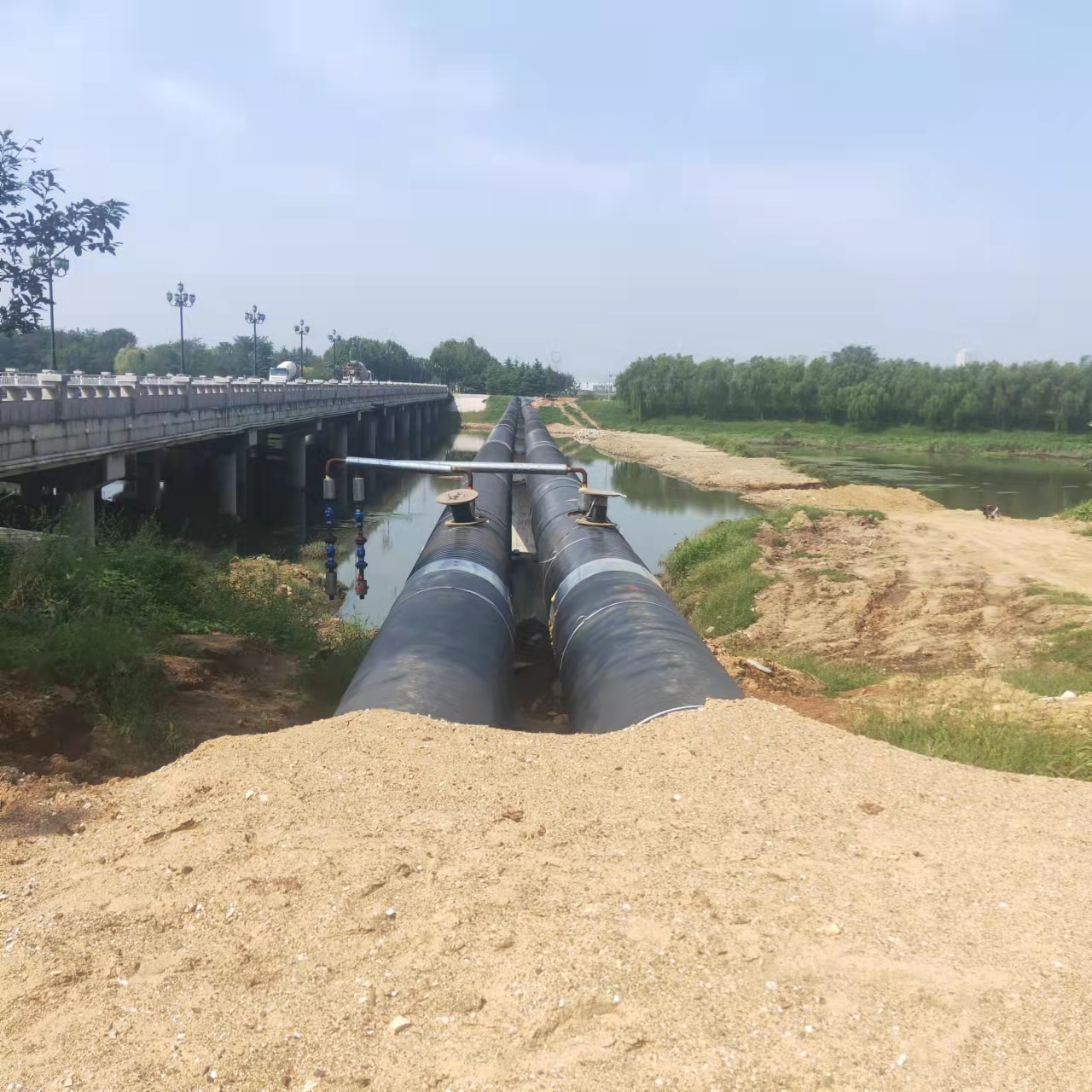 九江西气东输顶管施工输油管道清洗
